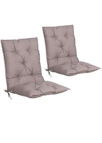 Detex Stoelhoezen Set van 2 Crème gemêleerd 116x57x7cm
