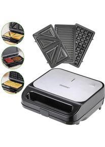 Monzana Parrilla XXL 3 en 1 sandwichera grill gofrera 1000W