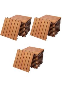 Deuba Houten Tegel Eucalyptus Hout 33 Set 30x30cm