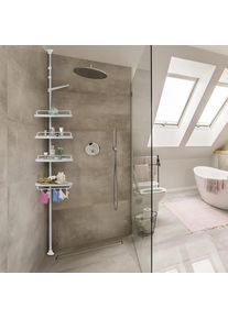 Casaria Doucherek Zilver RVS 92-306x34x21cm 12kg