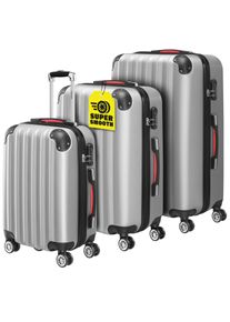 Monzana Reiskoffers Baseline 3-delige Zilver ABS