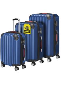 Monzana Reiskoffers Baseline 3-delige Blauw ABS
