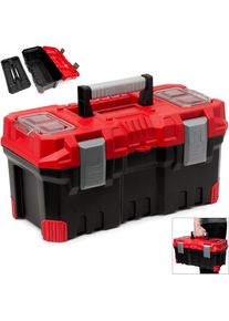 Deuba Mala de ferramentas preta/vermelha 49x26x24cm
