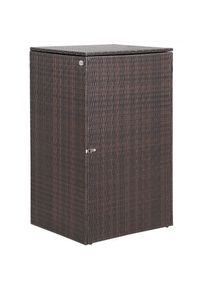 Casaria Osłona na Kosz na śmieci z pokrywą 240l 115x80x65cm Rattan