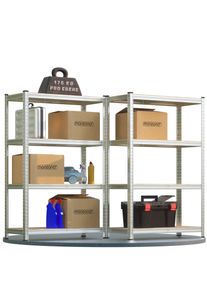Monzana Estanterías metal galvanizado set de 2 700 kg carga máx