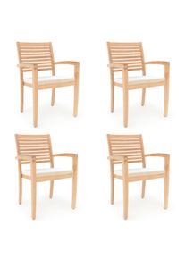 Garland Stoelkussen Toscana Set 4 Stuks Wit 60x60x7cm