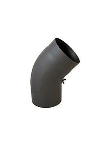 Bertrams Bogen 07BG45-150T 45°, Ø 150 x 2 mm, glattgezogen, mit Tür, gussgrau