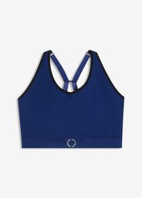 Sömlös sport-BH med lätt stöd - svart - storlek 4 (L) - bonprix