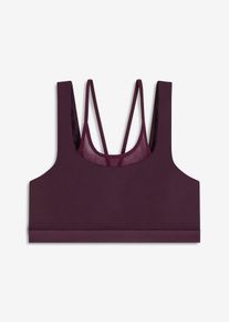 Sport-BH med medelhögt stöd - lila - storlek 3 (M) - bonprix