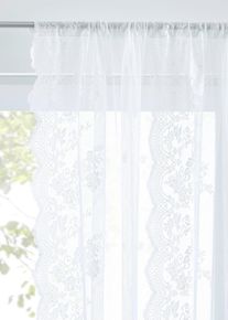 Jacquardgardin (1-pack) - vit - storlek 175x150 cm - bonprix