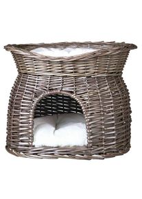 Trixie Wicker Pet Cave with Bed on Top Grey 54x43x37cm