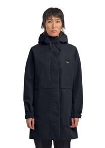 Jack Wolfskin damski płaszcz przeciwdeszczowy Terraview 2l Coat w 2XL dark navy