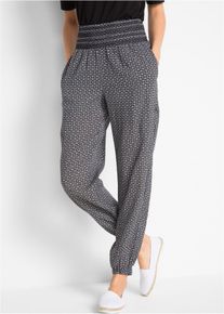 Pantalon sarouel froissé - noir - taille 56 - 100% coton - bonprix