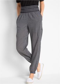Pantalon sarouel froissé - noir - taille 56 - 100% coton - bonprix
