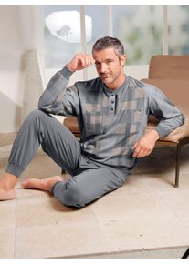 Normann Heren Pyjama in grijs ,maat 44/46, Witt, 100% Katoen
