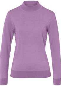 Damer Tr&ouml;ja med halvpolo & rombstickning orkid&eacute; Gr&ouml;&szlig;e 42