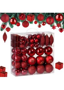 Deuba Kerstballen Rood 103-delig