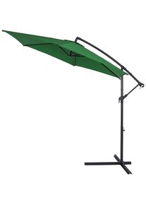Kingsleeve Zweefparasol Groen Alu Ø300cm UV-bescherming 50+