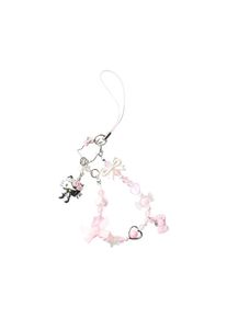 Bershka Schlüsselanhänger Damen rosa / silber Größe One Size