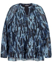 SAMOON Dames Blouse blauw / lichtblauw / zwart XL