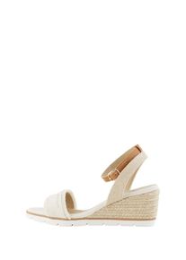Tom Tailor Dames Sandalen met riem beige / lichtbruin / offwhite 36