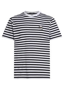 K by KARL LAGERFELD Karl Lagerfeld Heren Shirt ' IKON GESTREIFTES T-SHIRT ' zwart L