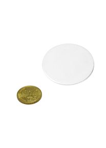 45 Metal discs white, self-adhesive 40 mm