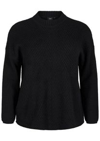 ZIZZI Pulover 'CACOMFY' Femei negru, Mărimea XXXL-4XL