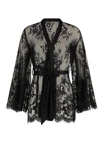 Hunkemöller Hunkemöller Szlafrok 'Isabella' dla kobiet beżowy / czarny Rozmiar XXXL