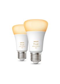 PHILIPS Hue White Ambiance E27 Bluetooth Bulbs 2-pack - Wit