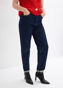 Mom jeans cropped a vita alta, Blu, Taglia 44, bonprix