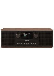 pure Classic C-D6 - De charmante CD-speler en digitale radio in koffie zwart/walnoot