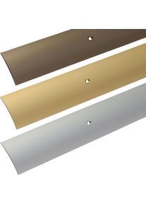 alfer transition profile made of aluminium Curved, perforated, bronze anodised - 50 x 1000 mm