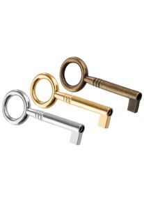 Siso furniture key SALIERI made of metal, shaft length 42 mm, burnished