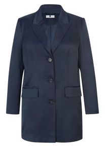 Anna Aura - Lange blazer, blauw, Maat 40, synthetische vezel
