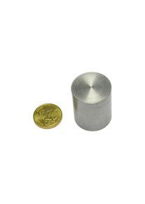 5 Unités - Aimants grappin cylindrique en néodyme avec boîtier lisse 25 mm, néodyme|acier, argent