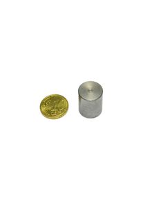 10 Unités - Aimants grappin cylindrique en néodyme avec boîtier lisse 16 mm, néodyme|acier, argent