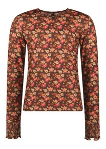 B.Nosy Longsleeve "Tally" donkerbruin/beige - 58% | Maat: 116 |