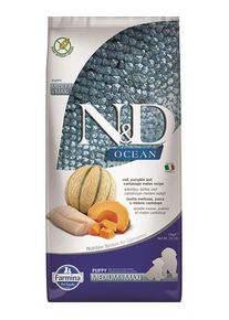 Farmina N&D dog OCEAN PUMPKIN (GF) puppy medium & maxi, cod & cantaloupe melon 12kg