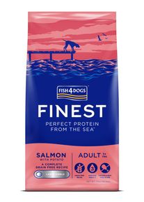 FISH4DOGS Granule veľké pre dospelých psov Finest losos so zemiakmi 12kg, 1+