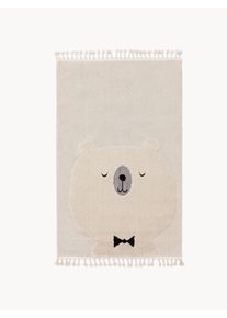 benuta Dywan dziecięcy z frędzlami Momo Beżowy Włókno syntetyczne S 90 x D 130 cm (rozmiar XS)