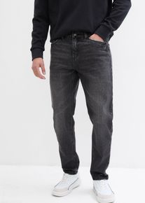bonprix Blugi cu stretch Classic Fit, conici, lungime scurtată, negru, 36