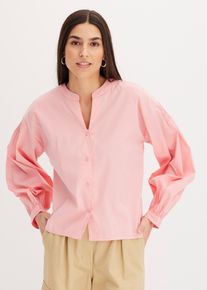 bonprix Mujer, Blusa asimétrica, rosa, 48