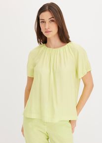 bonprix Női Blúz struktúrás, ráncos anyagból, zöld, 46