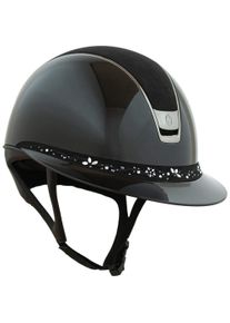 Samshield Riding Helmet MS 2.0 SG,Top Alcantara, FB Flower Sw Jewelry Majestic Trim+Blazon Blk Chrme