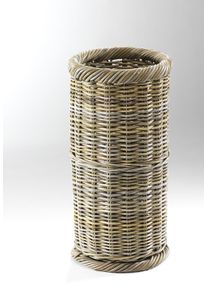 Locker Schirmständer, Rund, Ø 28 Cm, Aus Rattan grau , Dekorativer Schirmhalter