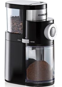 Rommelsbacher Kaffeemühle »ekm200«, 110 W, Scheibenmahlwerk, 250 G Bohnenbehälter schwarz, Individuelle Einstellung des Mahlgrades