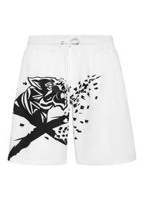 Plein Sport Heren Zwemshorts zwart / wit XXXL