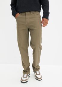 Classic fit stretch broek straight - bruin - maat 50 - met katoen - bonprix