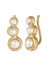 Elli - Earclimber Barocco con perle coltivata d'acqua dolce in argento sterling 925 placcato oro Orecchini 1 pieces female